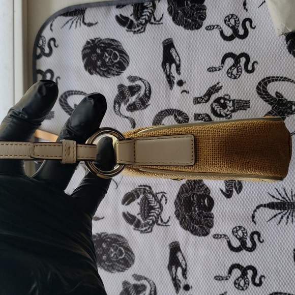 Coach burlap Demi Bumblebee shoulder bag - Picture 12 of 15